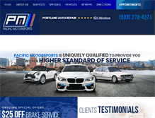 Tablet Screenshot of pacificmotorsports.com
